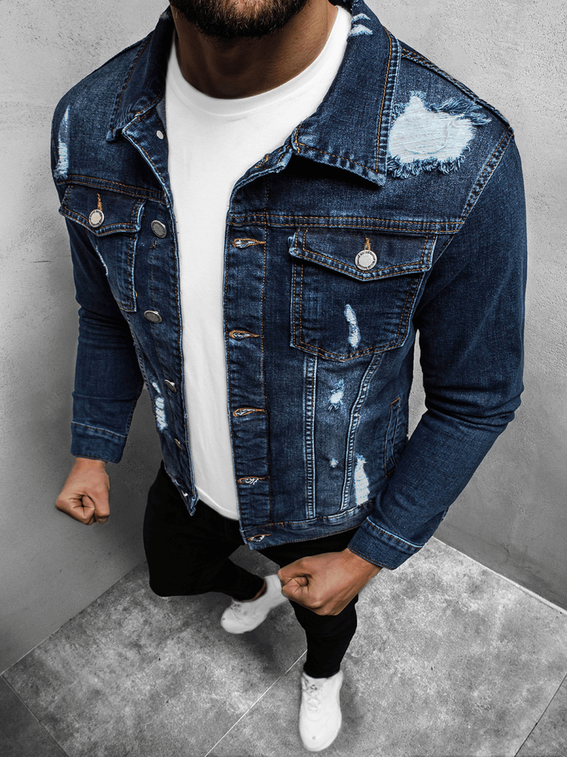 Куртка чоловіча джинсова Темно-Синя OZONEE O/20080