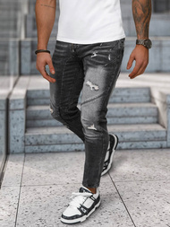 Spodnie jeansowe męskie slim fit czarne OZONEE NB/MP0045N