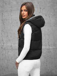 Kamizelka damska pikowana czarna OZONEE JS/16M9091/392Z