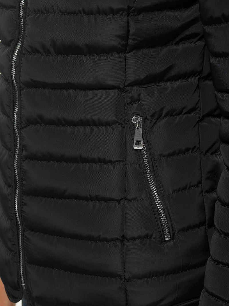 Kurtka przejściowa damska czarna OZONEE JS/M23063/1