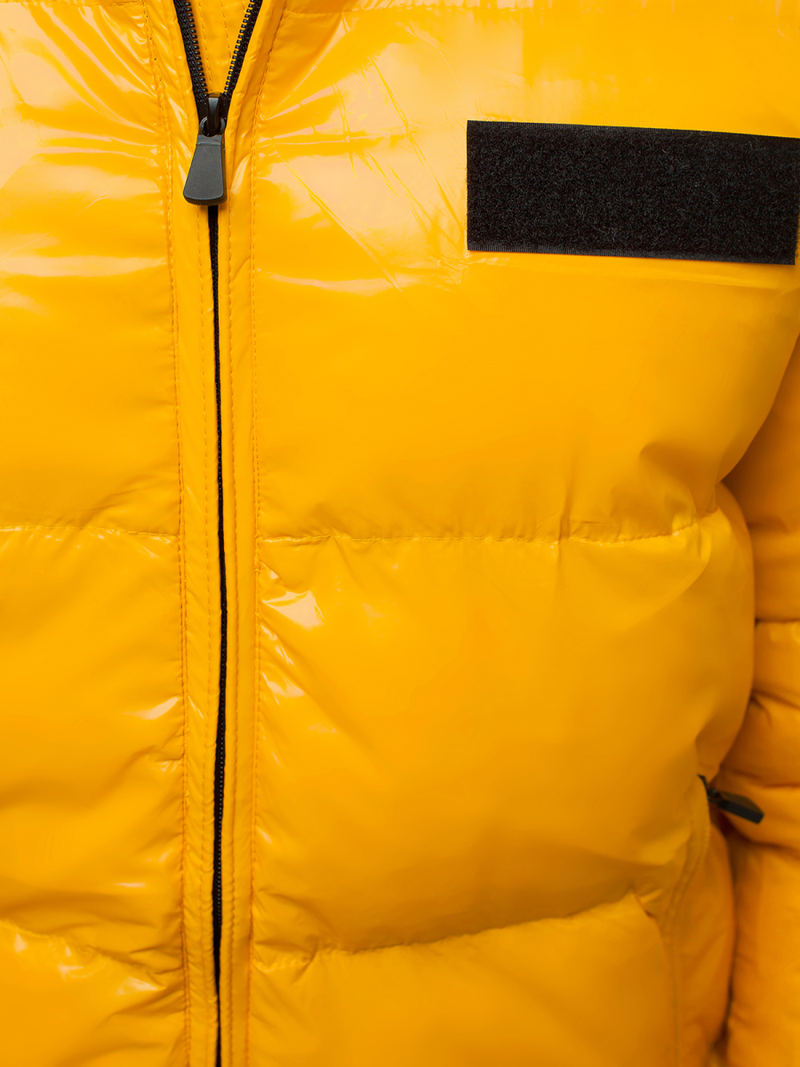 Kurtka zimowa męska pikowana żółta OZONEE N/6577
