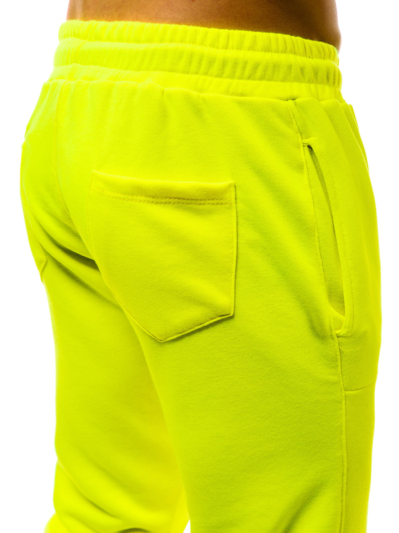 Spodnie dresowe męskie żółte-neon OZONEE G/11129