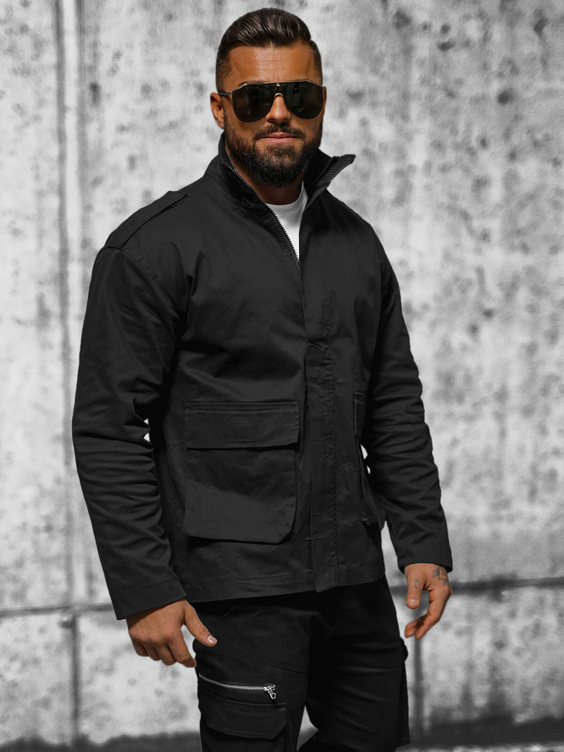 Kurtka męska czarna OZONEE O/G3035