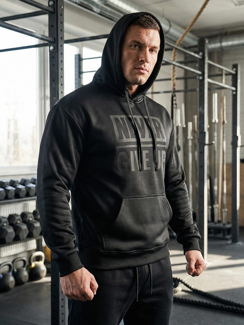 Чоловічий світшот чорний OZONEE JS/8B1983/3