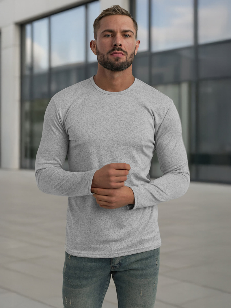 Longsleeve męski szary OZONEE JS/DB71/3