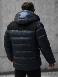 Kurtka zimowa męska pikowana granatowa OZONEE JS/M8110/215