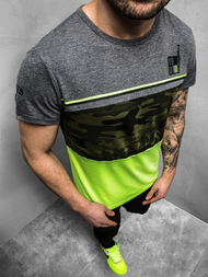 T-Shirt męski grafitowy OZONEE JS/SS10979Z