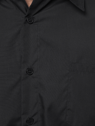 Elegancka koszula męska długi rękaw czarna OZONEE JS/HH038/1