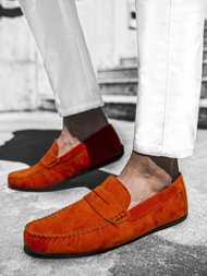 Buty męskie slip on pomarańczowe t/125