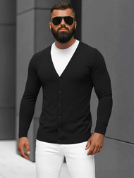 Sweter męski rozpinany czarny OZONEE NB/MM6006/4Z