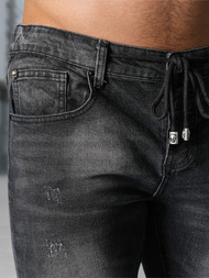 Spodnie jeansowe męskie slim fit czarne OZONEE NB/MP0063/1NZ