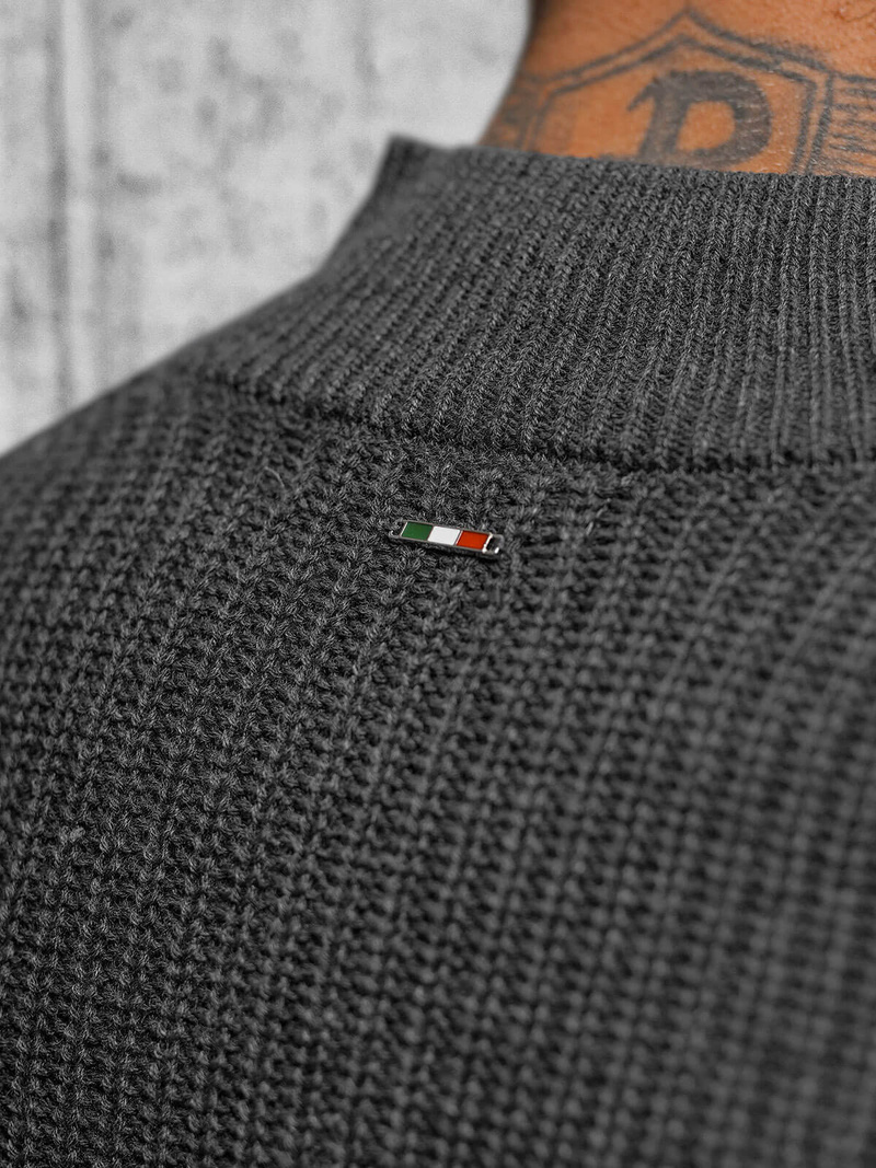 Светр чоловічій графіт OZONEE NB/MM6020/3