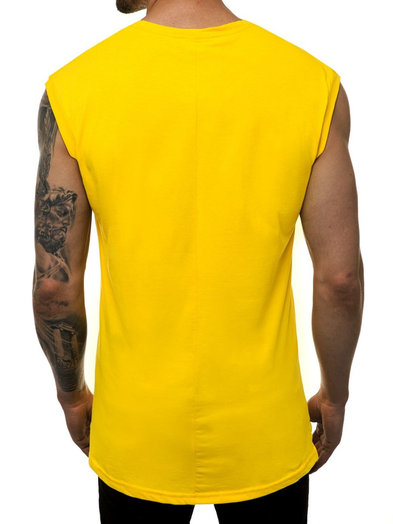 Koszulka bez rękawów męska żółta OZONEE MACH/M1210