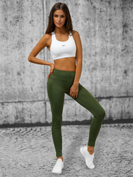 Legginsy damskie khaki OZONEE O/YY9282