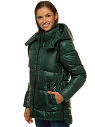 Kurtka zimowa damska ciemnozielona OZONEE O/M1552/38