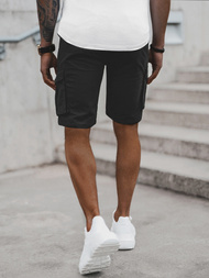 Spodenki męskie chino czarne OZONEE T/BB70011/1