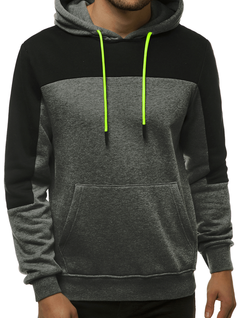 Толстовка з капюшоном чоловіча Темно-сіра OZONEE JS/KS2168