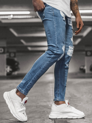 Spodnie męskie jeansowe niebieskie OZONEE DP/543