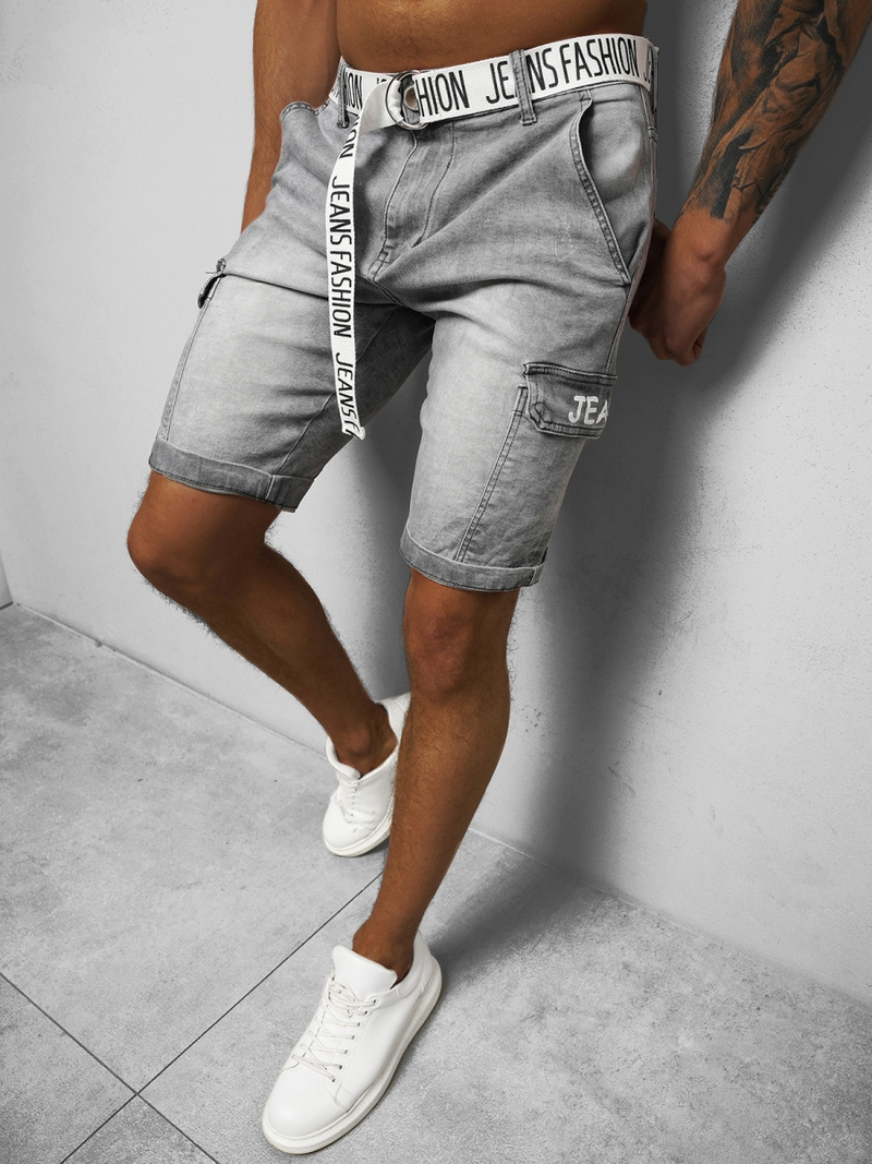 Spodenki męskie jeansowe szare OZONEE DR/TF191