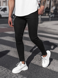 Spodnie jeansowe męskie czarne OZONEE DP/0038