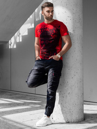 Футболка чоловіча Червона OZONEE MECH/2074TZ