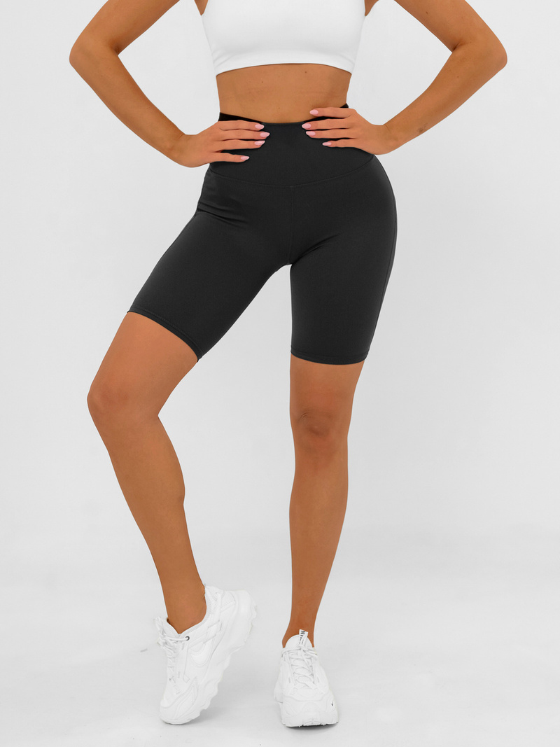 Legginsy krótkie damskie kolarki czarne OZONEE JS/17K583/3