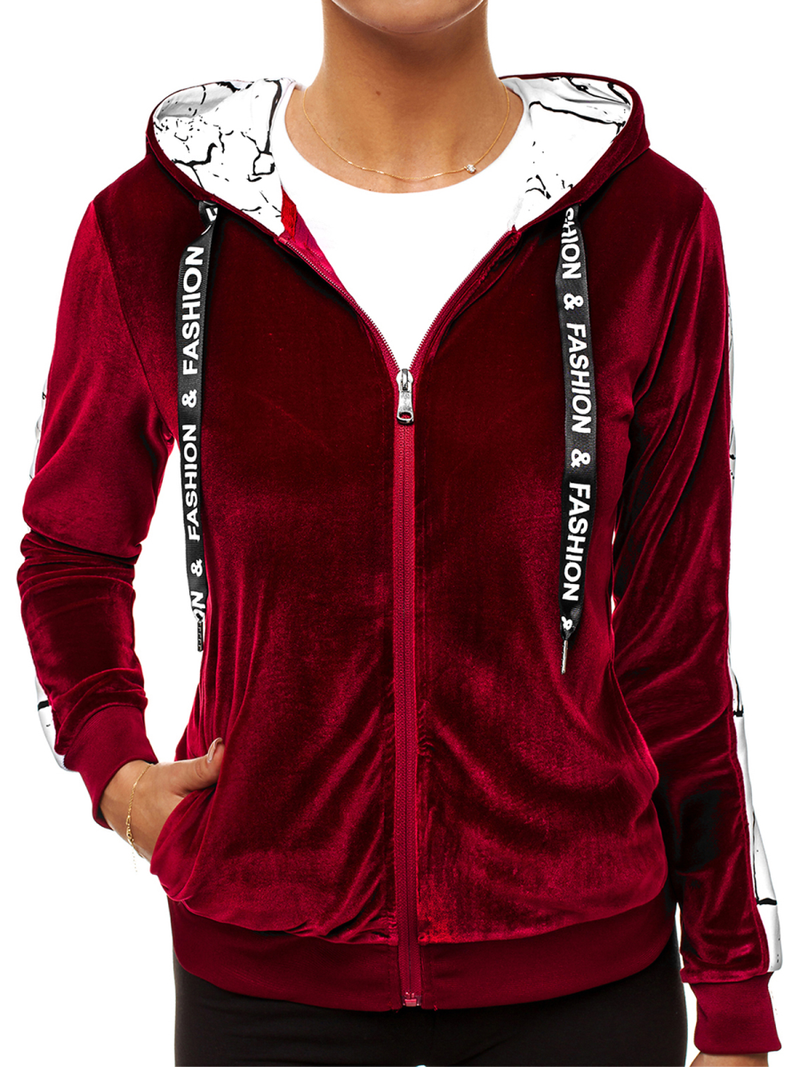 Bluza rozpinana damska bordowa OZONEE O/82270