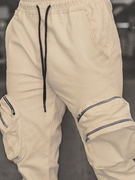 Штани чоловічі джоггери Бежевi OZONEE C/2046