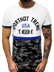 T-Shirt męski biały OZONEE JS/SS10983