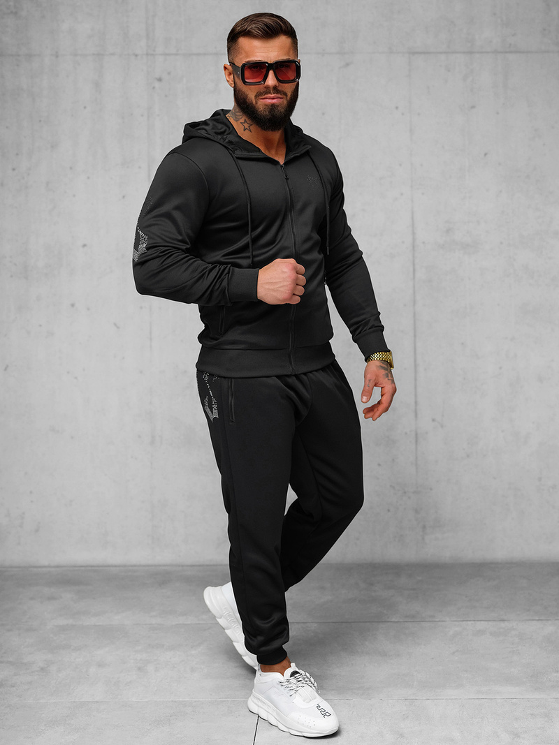 Спортивний костюм чоловічій чорний OZONEE O/FF3781AB