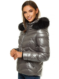Куртка жіноча срібляста OZONEE JS/M23068/3