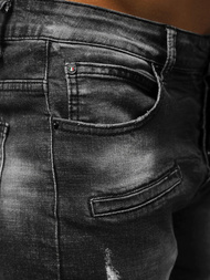 Spodenki męskie jeansowe czarne OZONEE NB/MP0033N