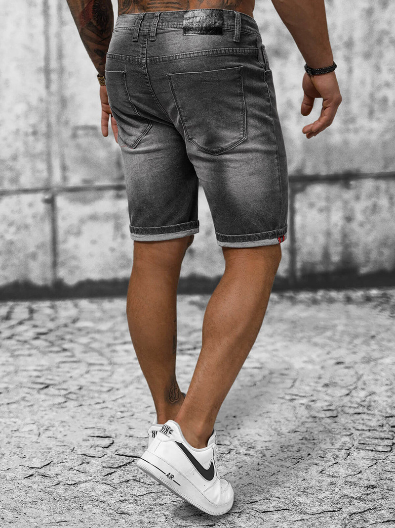 Spodenki męskie jeansowe grafitowe OZONEE NB/MP0264GS