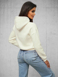 Bluza z kapturem damska ecru OZONEE O/12102