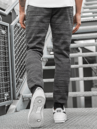 Spodnie dresowe męskie czarne OZONEE JS/K60010