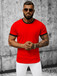 T-shirt męski czerwony OZONEE JS/8T83/18Z