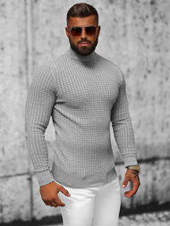 Sweter męski golf szary OZONEE L/1539Z