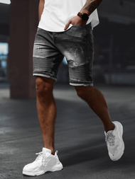 Spodenki męskie jeansowe czarne OZONEE NB/MP0033NZ