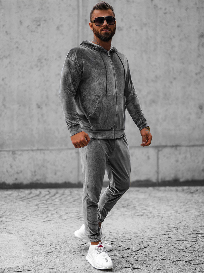 Спортивний костюм чоловічій ciрий OZONEE O/D8160/9157