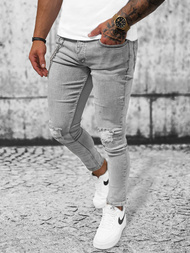 Spodnie jeansowe męskie szare OZONEE O/273SPZ