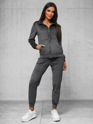 Спортивний костюм жіночий графіт OZONEE JS/35C1610/5
