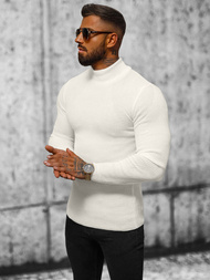 Sweter męski półgolf ecru OZONEE L/2263Z