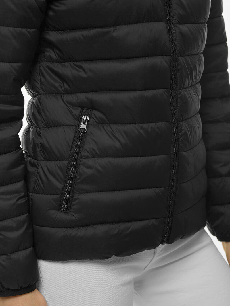 Kurtka przejściowa damska pikowana czarna OZONEE JS/M20311/392