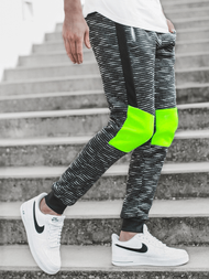 Spodnie dresowe męskie czarne OZONEE JS/K60002