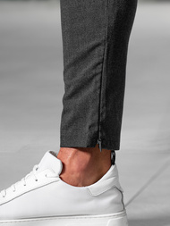 Spodnie męskie chino materiałowe grafitowe OZONEE DJ/3300Z