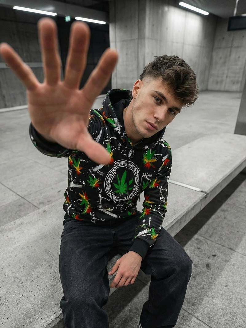 Толстовка чоловіча Чорна OZONEE O/B269Z