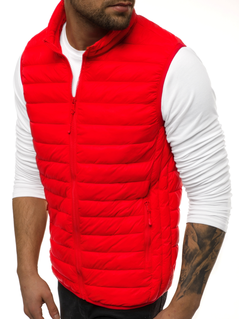 Kamizelka męska pikowana czerwona OZONEE JS/LY32