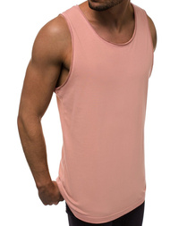 Koszulka bez rękawów męska różowa OZONEE O/1205 