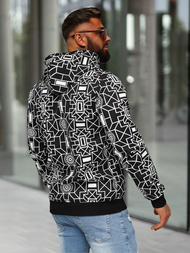 Bluza z kapturem męska czarna OZONEE JS/8B1236/3