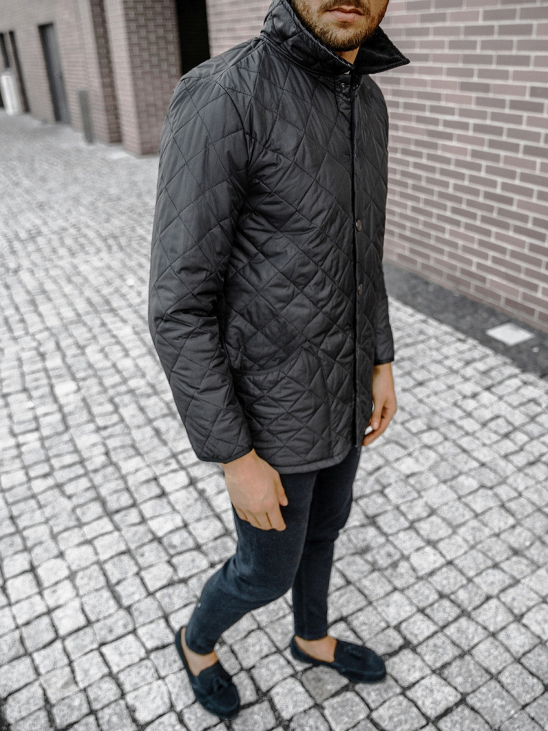 Kurtka przejściowa męska czarna OZONEE O/5619